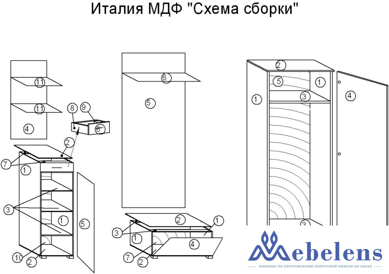 Маленькая прихожая МДФ Италия